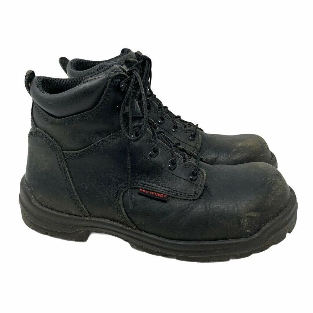Red Wing Shoes Mens Work Boots Black Composite 6" 2234 Lace Oil Resistant 10 E2